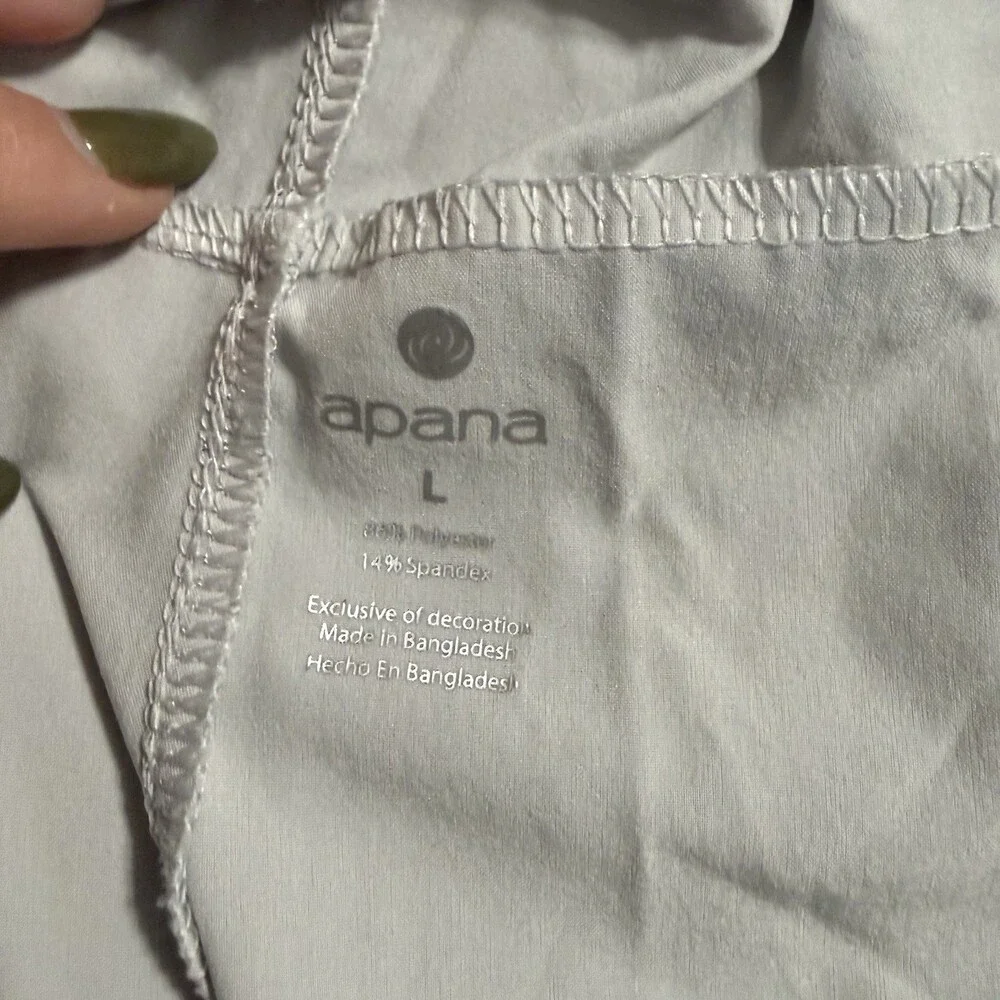Apana Women's Light Gray Active 7/8 Length Pull-On Athleisure Pants Size Large - Picture 9 of 9